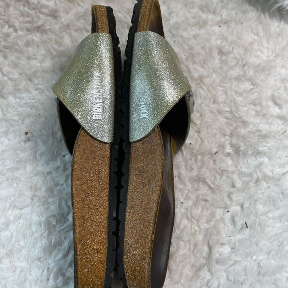Birkenstock Madrid Matte Metallic glitter silver and Gold silver buckle … - Picture 6 of 10